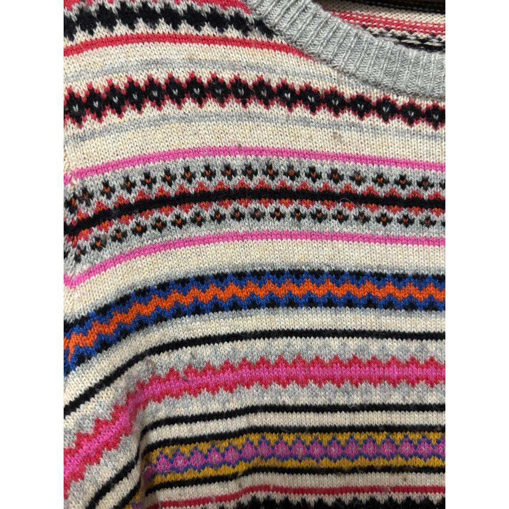Women’s Gap Crazy Fair Isle Wool Blend Crew Neck Sweater, size M Medium - Picture 4 of 5